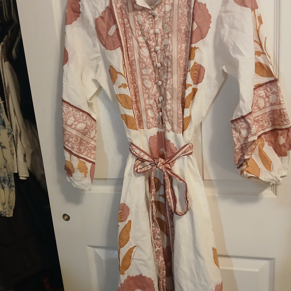 Floral Bohemian Dress with Belt